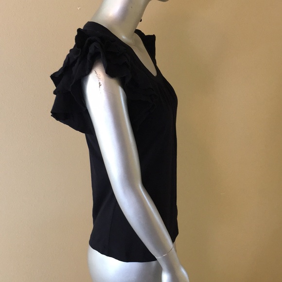 Susie Rose Ruffle Shoulder Teeshirt - Picture 6 of 9